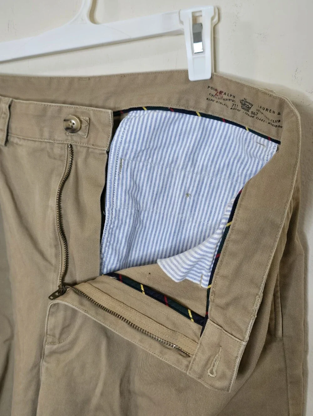 Polo Ralph Lauren Polo Chino Shorts Men's Size 34 Khaki Pleated 100% Cotton